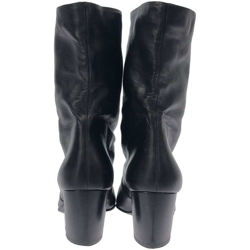 Prada Short Western Heel Boots Black 37 1 2 — view 3