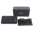 Chanel CC Logo Sunglasses Eyewear Clear Brown 52 20 140 — view 2