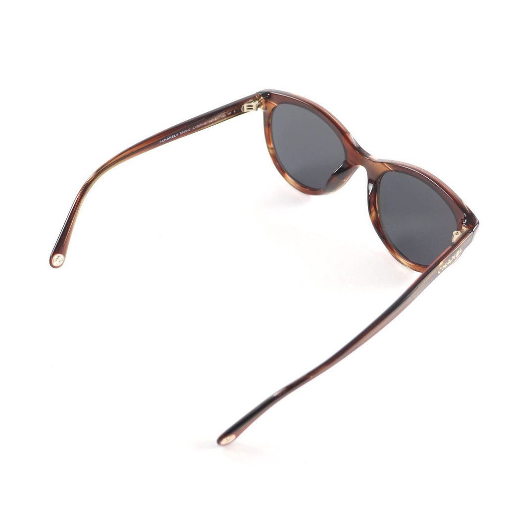 Chanel CC Logo Sunglasses Eyewear Clear Brown 52 20 140 — view 4