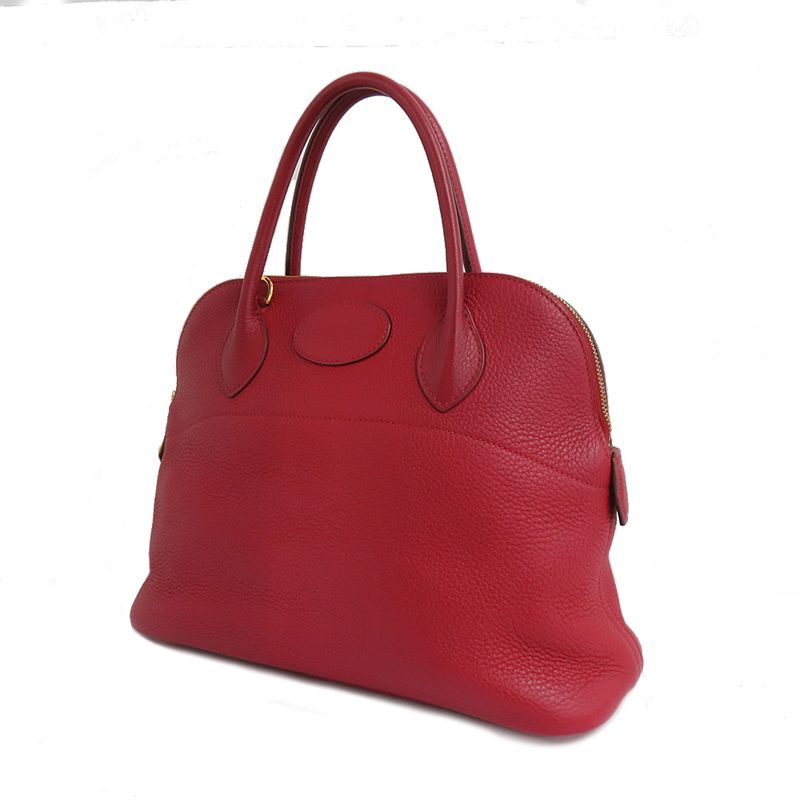 Hermes Bolide 31 Rouge Taurillon Shoulder Bag Gold Hardware — view 3