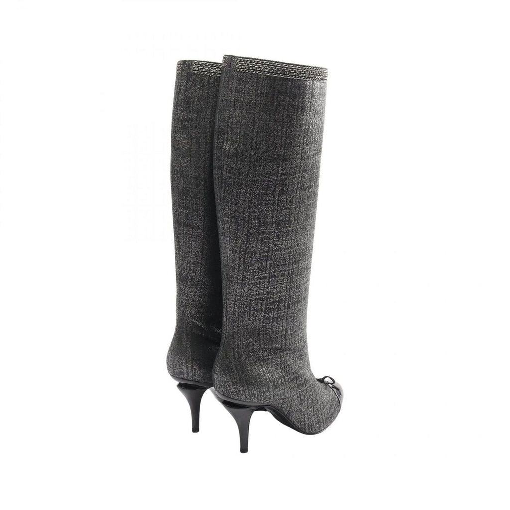 Chanel Boots CC Logo Patent Leather — view 2