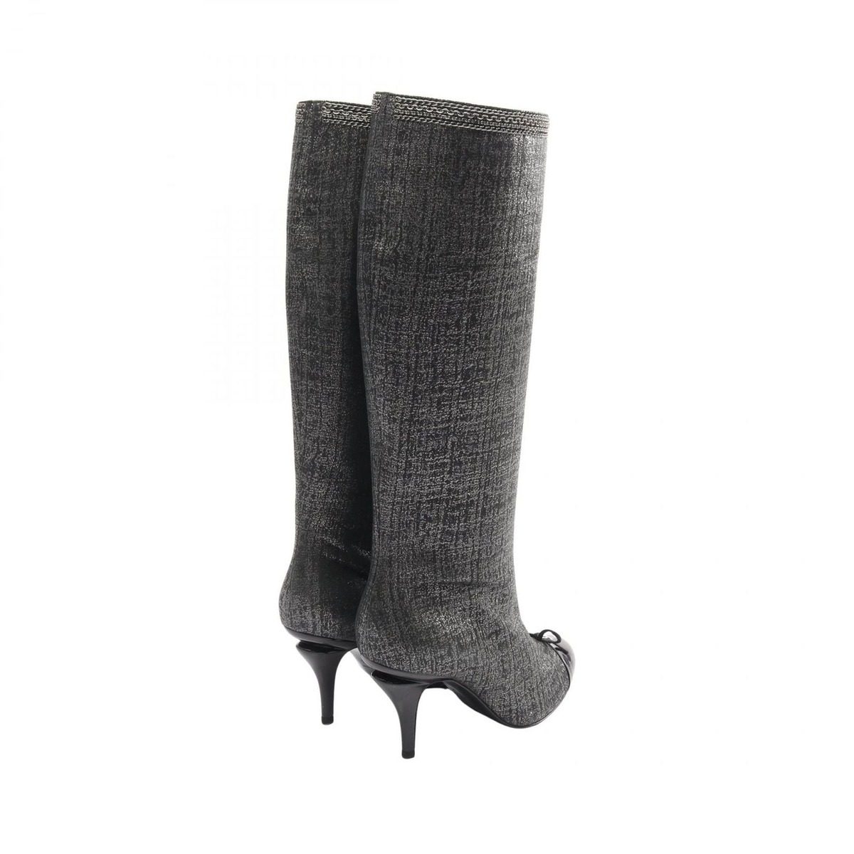 Chanel Boots CC Logo Patent Leather — view 2