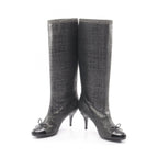 Chanel Boots CC Logo Patent Leather — view 3