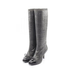 Chanel Boots CC Logo Patent Leather