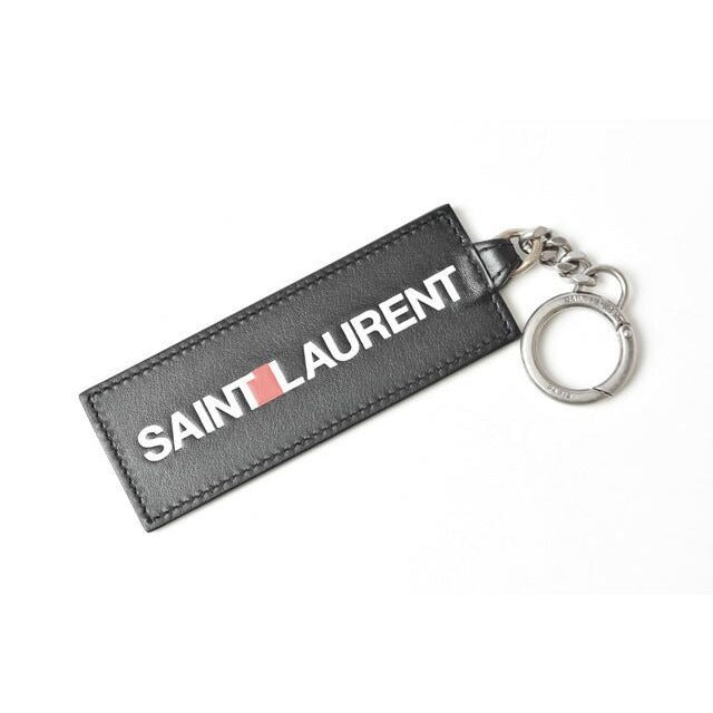 Saint Laurent Key Ring Holder YSL Logo Black — view 2
