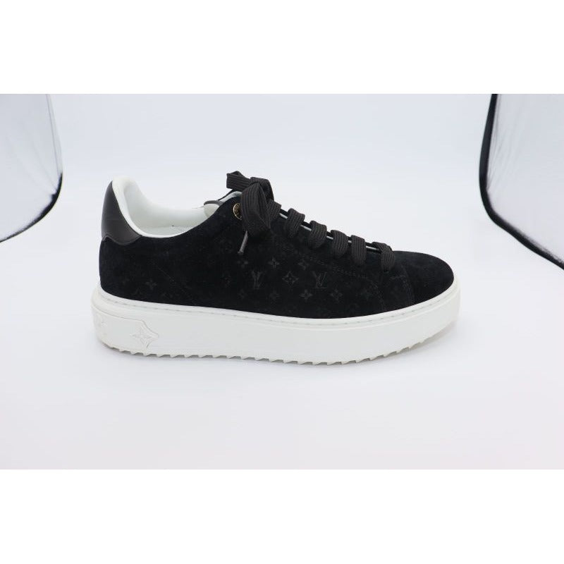 Louis Vuitton Monogram Time Outlines Leather Suede Sneakers — view 3