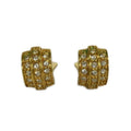 Dior Earrings Gold Clear Rhinestone