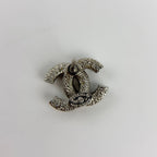 Chanel CC Logo Earrings Silver Vintage — view 7