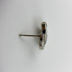 Chanel CC Logo Earrings Silver Vintage — view 8
