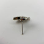 Chanel CC Logo Earrings Silver Vintage — view 9