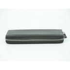Prada Saffiano Leather Round Zipper Long Wallet Black — view 5
