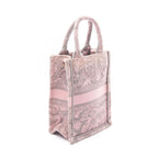 Dior Handbag Book Tote Mini Pink Gray Canvas Vertical — view 2