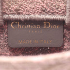 Dior Handbag Book Tote Mini Pink Gray Canvas Vertical — view 4