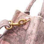 Dior Handbag Book Tote Mini Pink Gray Canvas Vertical — view 8