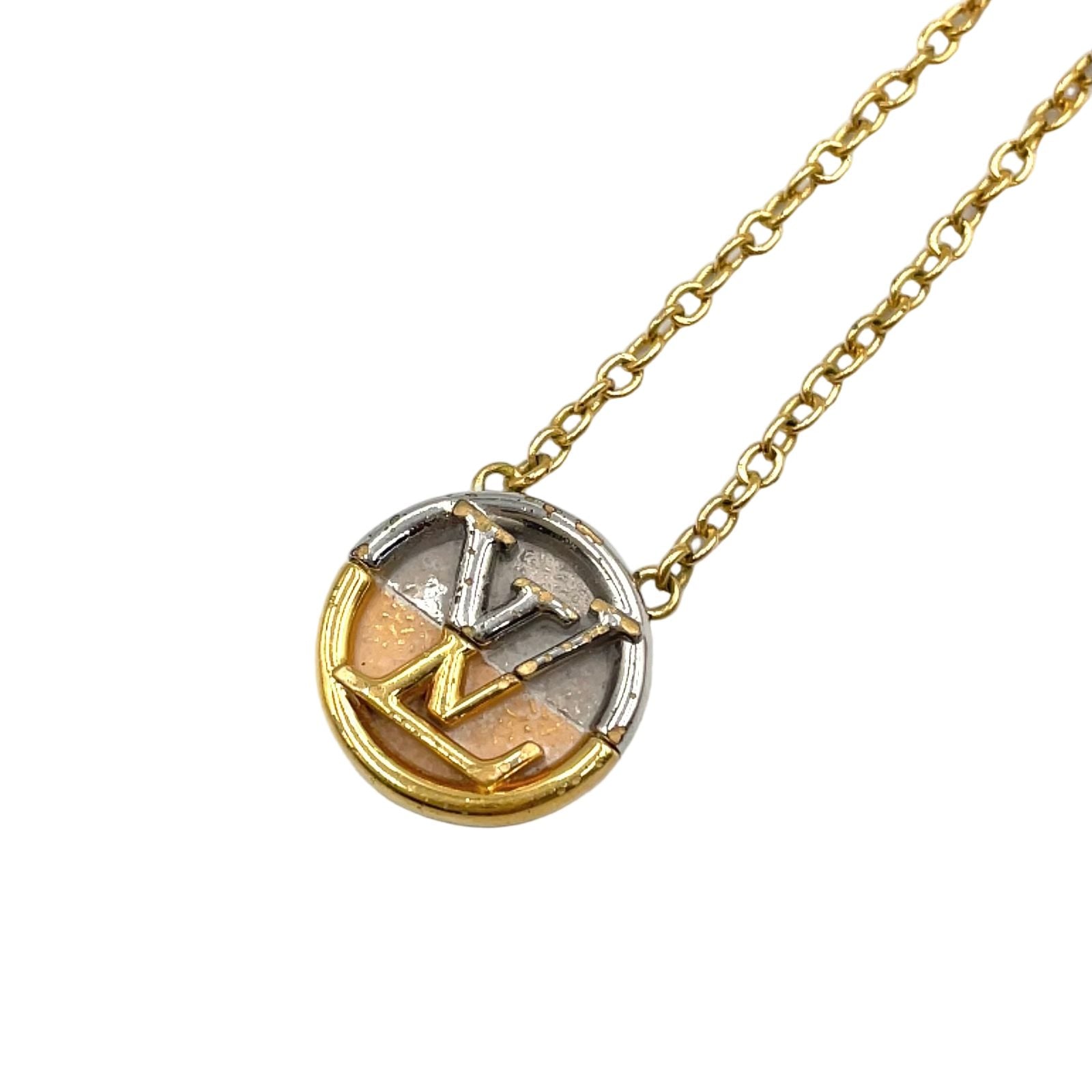 Louis Vuitton Collier Metal Gold Plated Silver Necklace — view 2