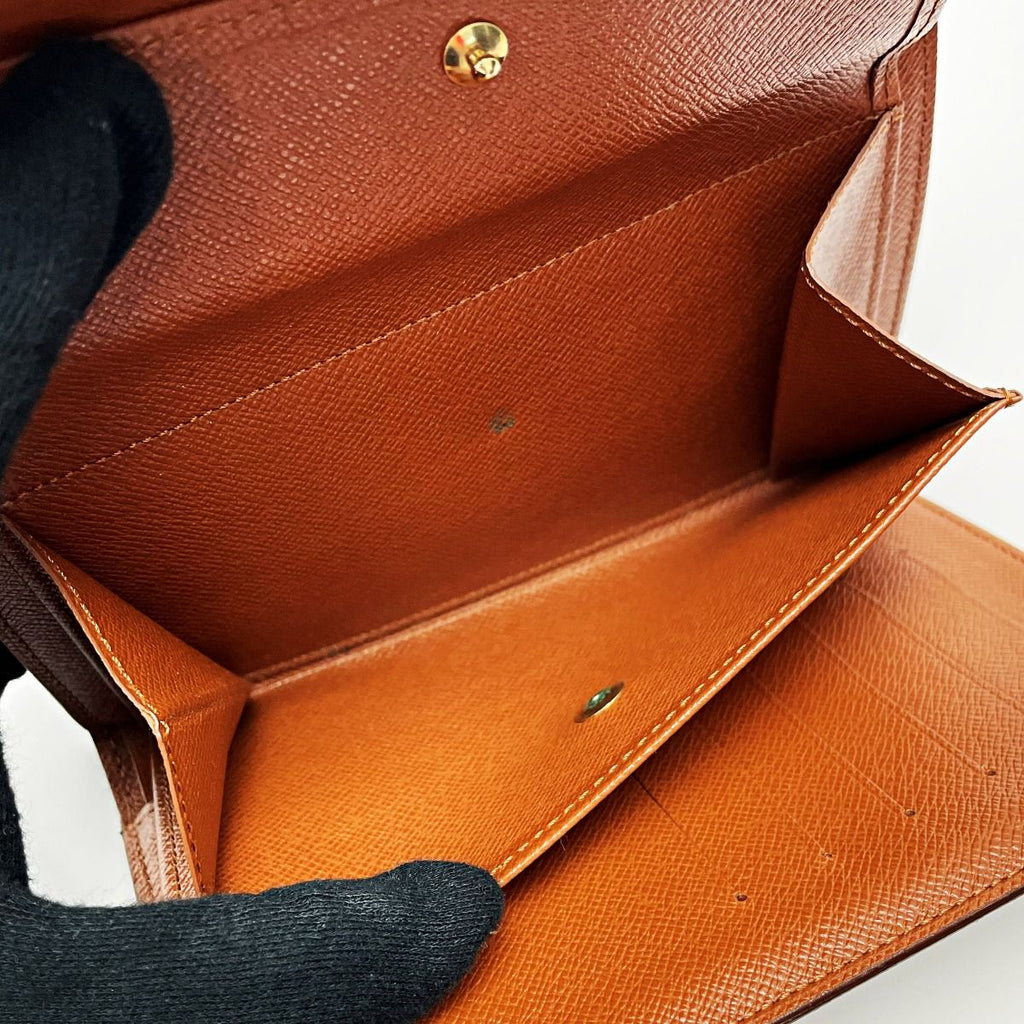 Louis Vuitton Porte Tresor Etuit Papier Sp0937 Brown Monogram Bifold Wallet — view 4
