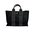 Hermes Canvas Handbag Fourre Tout PM Tote Bag Black — view 2