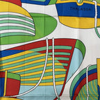 Hermes Scarf Carre 90 Green Blue White Thalass — view 9
