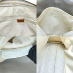 Loewe Tote Bag Anagram Canvas Leather Beige Brown Silver Hardware Business — view 7