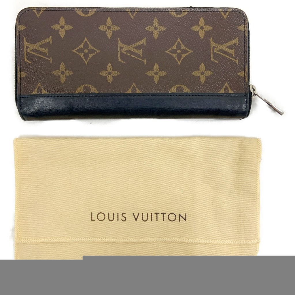 Louis Vuitton Monogram Macassar Zippy Wallet Vertical Round Zipper Long — view 8