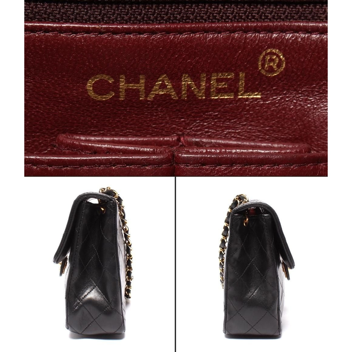 Chanel Chain Shoulder Bag Crossbody Gold Single — view 4