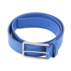 Bottega Veneta Intrecciato Embossed Leather Belt Blue