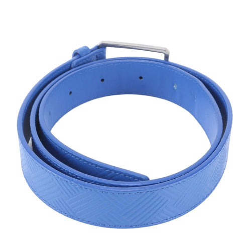 Bottega Veneta Intrecciato Embossed Leather Belt Blue — view 2