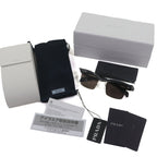 Prada Square Lens Sunglasses Black Gray Demo — view 2