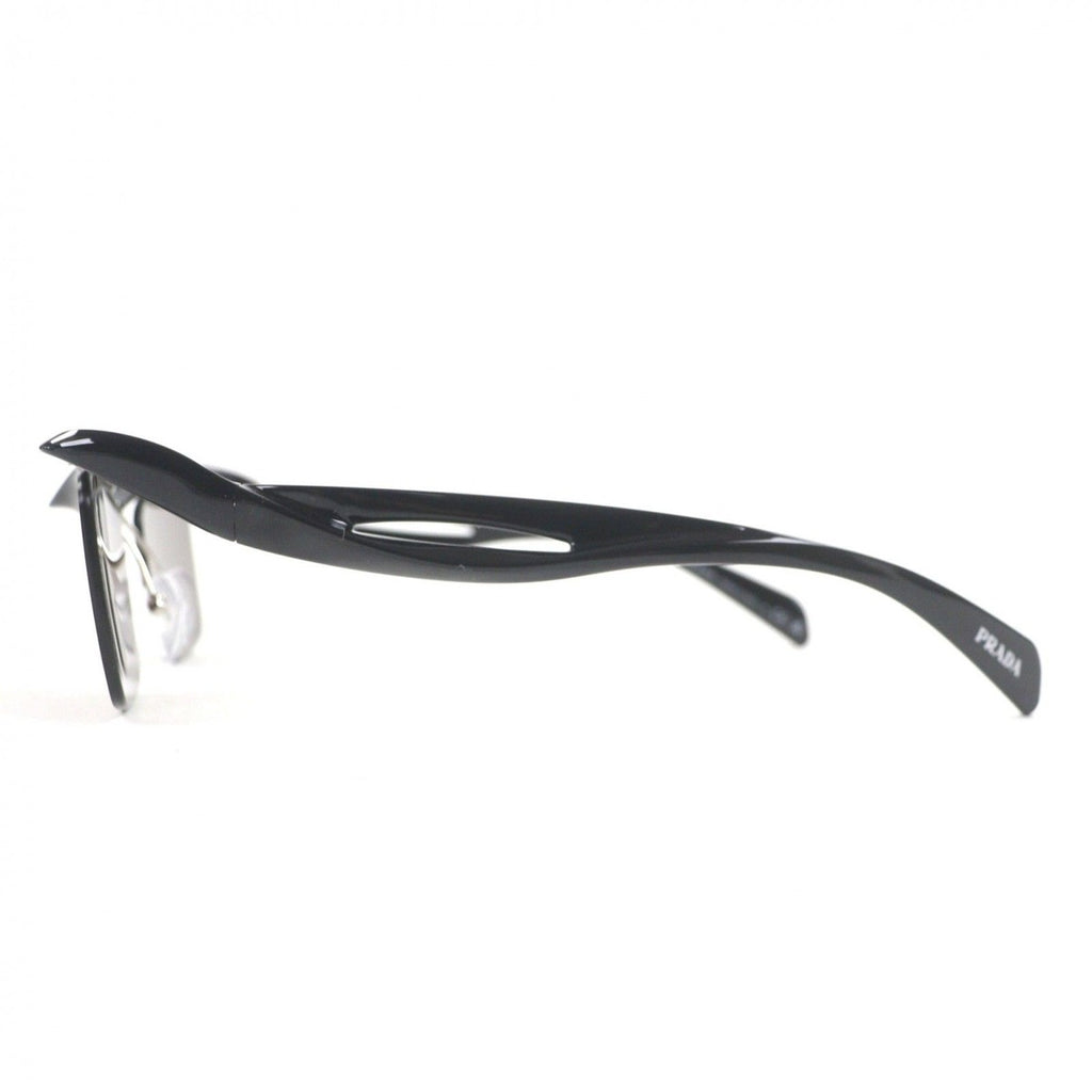 Prada Square Lens Sunglasses Black Gray Demo — view 4