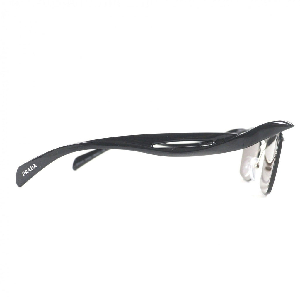 Prada Square Lens Sunglasses Black Gray Demo — view 5