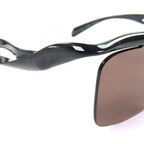 Prada Square Lens Sunglasses Black Gray Demo — view 8