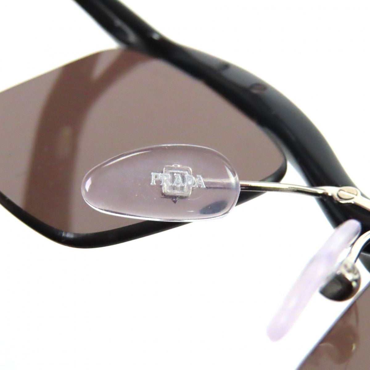 Prada Square Lens Sunglasses Black Gray Demo — view 9