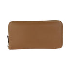 Hermes Azap Long Silk in Gold Brown Silver Veau Zip Around Coin Purse