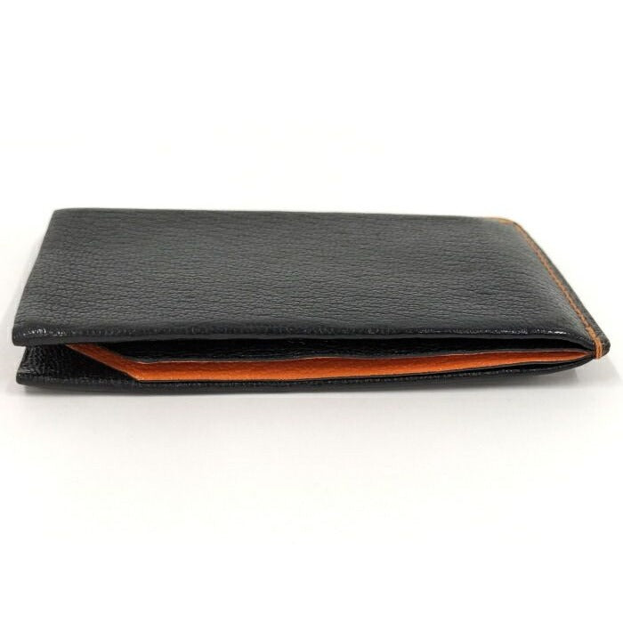 Hermes H Sellier Card Case Verso Leather Black Stamped — view 4