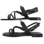 Hermes June Sandals Size 38 Black Cles Apparel Shoes — view 4