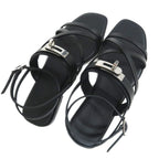 Hermes June Sandals Size 38 Black Cles Apparel Shoes — view 7