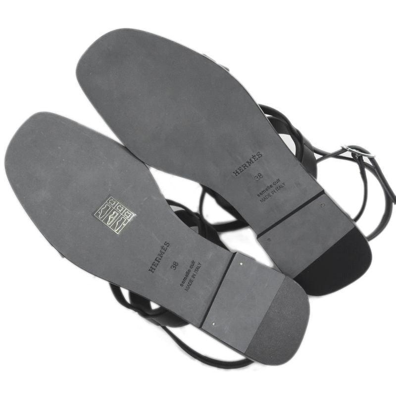 Hermes June Sandals Size 38 Black Cles Apparel Shoes — view 8