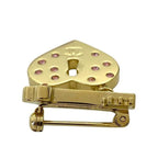 Chanel Brooch Coco Mark Heart Key Color Stone Pink Gold 02 — view 4