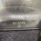 Chanel Wallet Bifold Hook Caviar Leather Compact Black CC Logo — view 5