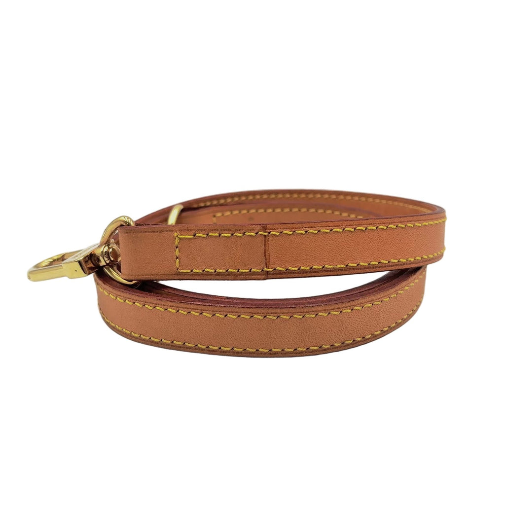 Louis Vuitton Leather Light Brown Shoulder Strap Gold — view 2