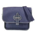 Hermes Shoulder Bag Buenaventura PM Leather Canvas Navy — view 2