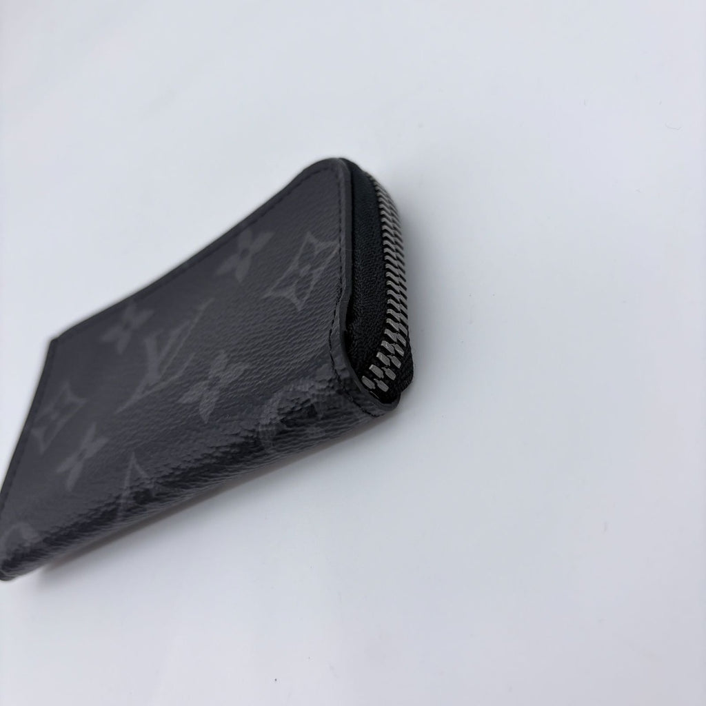 Louis Vuitton Monogram Eclipse Porte-Monnaie Joule Coin Purse Black Gray — view 8