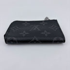 Louis Vuitton Monogram Eclipse Porte-Monnaie Joule Coin Purse Black Gray — view 9
