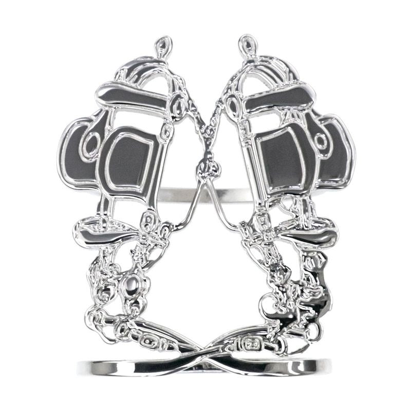 Hermes Scarf Ring 70 Brid De Gala Silver Color Small Accessories