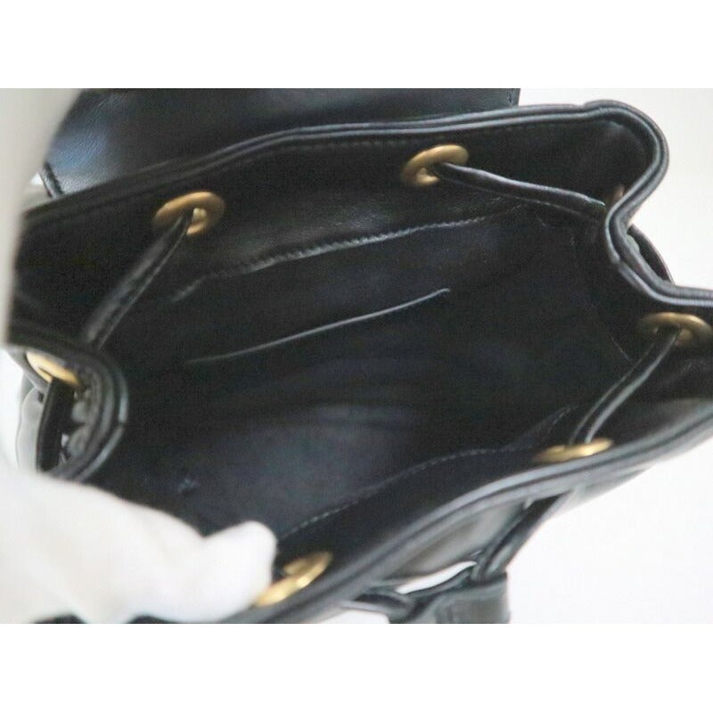 Gucci GG Marmont Backpack Black Gold Leather X — view 5
