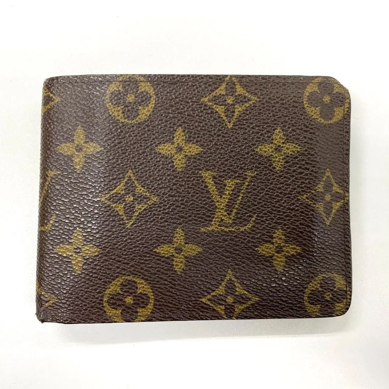 Louis Vuitton Monogram Portefeuille Florin Fold Wallet Pass Case Brown