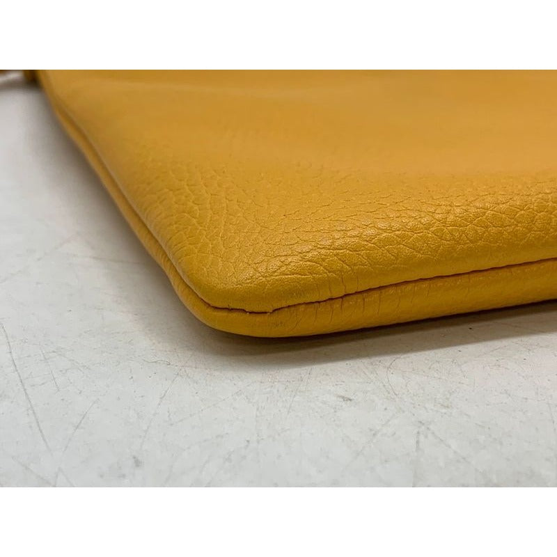 Gucci Clutch Bag Yellow Fringe Bamboo Second 1573 — view 3