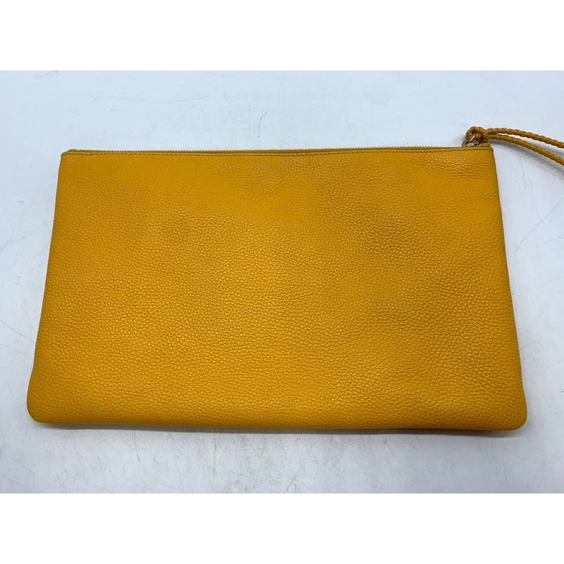 Gucci Clutch Bag Yellow Fringe Bamboo Second 1573 — view 5