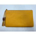 Gucci Clutch Bag Yellow Fringe Bamboo Second 1573