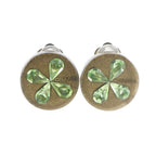 Chanel Clover Plastic Gold Plated 01c Earrings